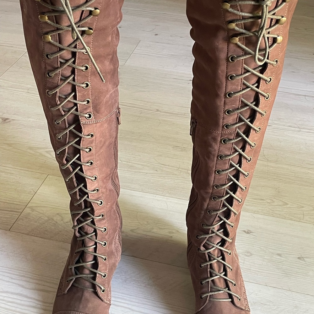 FREE PEOPLE JOE LACE UP BOOT Brown size 10 - Picture 7 of 8